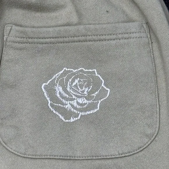 YoungLA Sweatpants Mens Medium Beige Graphic Joggers Streetwear - Picture 5 of 9